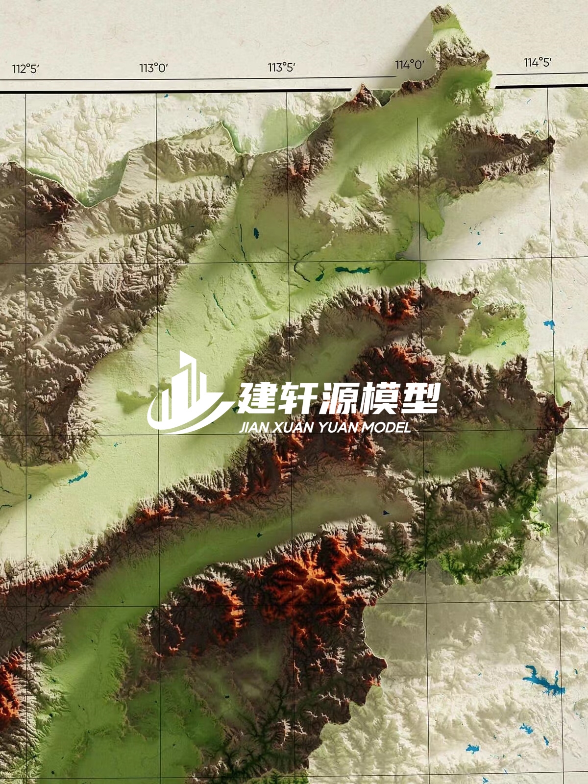 炉霍地形模型制作
